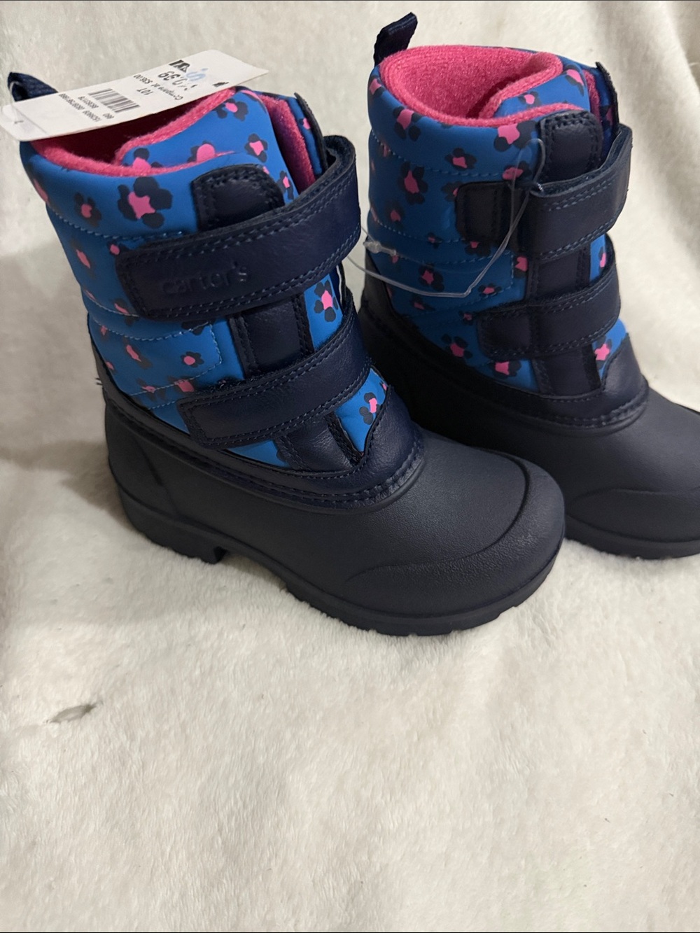 Carter’s Navy Blue and Pink Winter Boots - Durable Snow Boot size 10